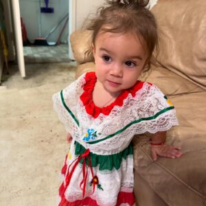 Raquel Pennington Instagram - Happy Hispanic Heritage Month 🇵🇷 & Happy Mexican Independence Day 🇲🇽 from our little Latina to you 💚🤍❤️ 2024 v 2023 #Boricua #Mexicana #Latina #Orgullosa #Chiquita