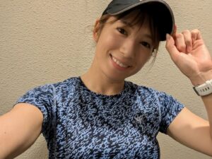 Reika Saiki Instagram - 実はここ最近足を痛めて全然走れてなかったけど、良くなったから久々に走れた！
夜は涼しくて秋の訪れを感じるね🎑