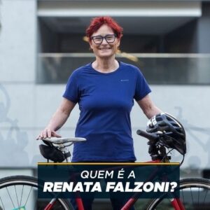 Renata Falzoni Instagram - Há quase 50 anos uso a bicicleta como meio de transporte e há mais de 40, trabalho em várias frentes, do jornalismo à pressão na incidência política, para construir uma cidade que priorize pedestres, ciclistas e quem usa transporte público. 

Eu represento um movimento de pessoas que almeja uma cidade verde, humana, preparada para as mudanças climáticas, que valoriza o esporte, a saúde e, principalmente, que não se conforma com retrocessos. 

Precisamos ter representatividade junto ao poder público! Conto com o seu apoio e empolgação para se unir a esse movimento e chegarmos juntos à Câmara dos Vereadores. 

#nagarupadafalzoni
#movimentofalzoni
#renatafalzoni40400
#renatafalzonivereadora