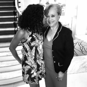 Renée Elise Goldsberry Instagram - Can you please help me wish my mom a happy birthday! 🥳

At EIGHT WON YEARS YOUNG, she’s more radiant than ever! Her faith is her strength and she inspires me to trust The Lord’s guidance. We’re beyond grateful for her and can’t wait to celebrate another amazing year. Happy birthday, Mom! We all love you! ♥️