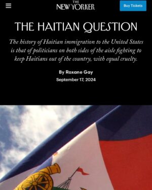 Roxane Gay Instagram - For @newyorkermag I wrote about the latest in a long history of American antagonism toward Haiti. Link in bio. https://www.newyorker.com/news/the-lede/the-haitian-question