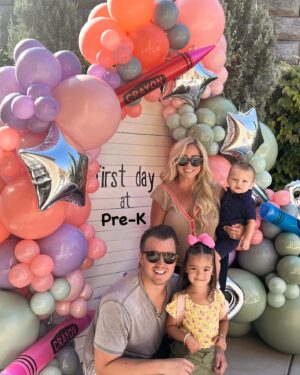 Sabrina Bryan Instagram - Our Lil Boo Thang started Pre-K! She is so pumped for all the new adventures, friends, and learning this year! Have the best time babygirl! We love you so much!! 🩷💛 #comilliamonroe #backtoschool #prek #momlife #wantstobeadancecoach #myheart