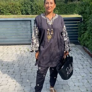 Saira Khan Instagram - I can do modest dressing too 😉. The traditional Shalwaar Kameez - never wore them out as a kid growing up in the 80’s  90’s - I was so embarrassed of being different - also didn’t want to attract unnecessary racist remarks that were rampant at that time. 

Now I have no problem at all. Our country has changed, so much cross cultural adoption - wearing a long top  with trousers  not seen as “weird”. 

When I visit my mum, she much prefers seeing me dressed in traditional South Asian clothes - so out of respect I leave my skimpy stuff at home and bring out my beautiful modest clothes to please her. ❤️

We’ve come a long way in being tolerant …. Lots more progress to make, but let’s celebrate that we are moving forward in the right direction. I have no problem wearing my shalwaar  kameez for the whole world to see - I wear it with pride. People come up to me now to say how pretty it is and not “ oi fu*k off to your own country”

Positive Vibes only and I love that now being “different” is celebrated. ❤️❤️

This outfit from @khaadi