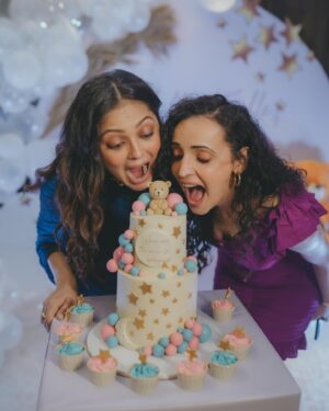 Sanaya Irani Instagram - Love and only love for you two @dhamidrashti @khemkaniraj ❤️❤️.Congratualtions Babies, I am so excited for both of you as you embark on this incredible journey of parenthood. May your days be filled with joy, laughter, and the sweetest moments. Wishing you all the love and happiness as you prepare to welcome your beautiful baby into the world. You’re going to be amazing parents and your little one is going to be the luckiest baby. I cannot wait to be the FAVOURITE MASI and thank you both for the sweetest belated Birthday gift. Love you guys 😘😘❤️❤️.