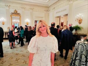 Sandra Lee Instagram - “BIG NEWS!! I HAVE BEEN APPOINTED the newest member of the White House Historical Association’s Board Council (started by Jacqueline Kennedy)! IT WAS SO FUN TO BE AT The White House for the grand opening dinner of “The People’s House: A White House Experience,” which is a cutting-edge educational interactive experience - it’s like being at the White House and some ways better because you experience recreated moments in history. The incredible 3D and Digital mini-museum type experience brings to life the stories of the Executive Mansion, the people who lived in it and the people who have dedicated their careers to it. You can even see all the holiday magic recreated and some of the most meaningful meeting throughout history. Of course, I was also most enchanted by the fabrics, furniture (mostly French Empire) and flowers (The Scottish Rose Carved nearly everywhere and on everything)-DIVINE. Antique Roses adorned the tables of the lavish seated dinner hosted by President Joe Biden and Dr. Jill Biden and was attended by esteemed members of the White House Historical Society as well as Martin Sheen (the experiences orator and most wonderfully sweet man), President LBJs daughter Luci Johnson (what a necklace she wore), President Fords daughter Susan Ford Bales (who shared moments from her childhood on our private tour together as “SHE GREW UP THERE”!-the stories, the parties, the hidden wall that remains in the White House from the fire in 1814, Wow). What a moment. What an honor. So Special Most Grateful, 
Sending Love to you always, 
Sandra Lee -AKA Aunt Sandy