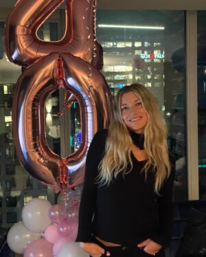 Sarah Roemer Instagram - And so it arrived as swift as swift could be. Thank you for all the Birthday love and all those who made me feel special yesterday! Thank you @chadmichaelmurray for surprising me with friends at dinner and the lovely balloons. I’m not usually big on birthdays but this one was special:) 🫶🏻🎉❤️ #40  so much love and gratitude 🙏