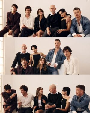Sasha Calle Instagram - On Swift Horses Premier at TIFF! So special to reunite with this beautiful team. Mom is always the best date. We did press while loving on puppies. Our director is very very handsome in my sunnies. Will & Dais in first position. Adore u all. Thank you for having us, Toronto.

My love to @ysl & @anthonyvaccarello. x