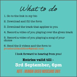 Shalmali Kholgade Instagram - I’m excited to hear from you 😁 Please tag anyone you know who may be interested! 

PS Mumbai based musicians only!!