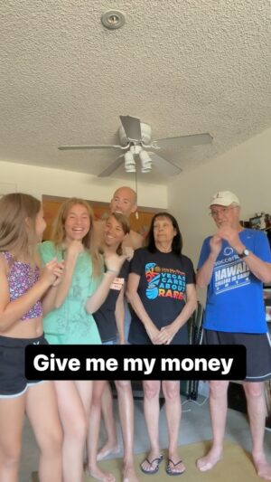Shaylee Mansfield Instagram - Better late than never. And…thank goodness for grandparents’ existence so we can do all the fun video challenges with them. 😂 This one is “Give me my money” challenge. At first my grandpa wasn’t igoing to do it, but he did it! 💰👏