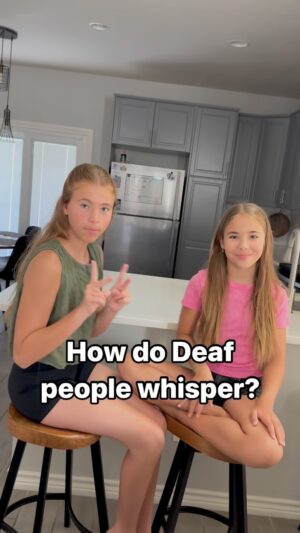 Shaylee Mansfield Instagram - Ever wondered how Deaf people whisper? 🤫 Just like hearing people, but in their own ways. You name it - covering our hands, signing under the table, inside a sweater (for real!) and… behind your back! Which one would you use? Comment below 👇