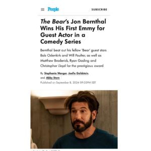 Sheryl Sandberg Instagram - Congratulations to my amazingly talented and equally loving and generous brother-in-law @jonnybernthal on winning his first Emmy for The Bear! I could not be prouder.