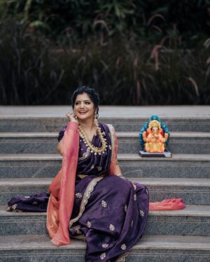 Shiva Jyothi Instagram - వినాయక చవితి శుభకాంక్షలు ❤️

Outfits by ~ @saptalacouture❤️

Jewellery by ~ @jewelleryforher3 ❤️

Make up and hair by ~
@vinusha_makeoverartistry ❤️

@makeup_stories_by_sweety❤️

click: @chotu.arw ❤️