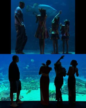 Sierra McClain Instagram - we recreated the Daddy’s Little Girls aquarium photos with our own Daddy @mikejmcclain ! we hadn’t been to this aquarium since we filmed those scenes, over 17 years ago. 🥺🥰 what a memorable day 💫 photo creds: @shontellmcclain