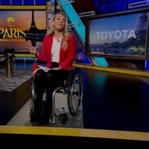 Sophie Morgan Instagram - And so it begins…..the 2024 Paris Paralympics has begun and so too has my role as host. The first wheelchair user to do…so proud to be here at NBC! Let’s go! 

Btw Mallory Weggemann (@malloryweggemann) is also a wheelchair user and she made history hosting The Olympics this summer too! 

Female wheelies represent!! 

*athleticism!