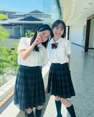 Sora Tamaki Instagram - .
『スカイキャッスル』
今夜9時から第6話です！

瑠璃役の新井美羽ちゃんと。
ドラマの中では瑠璃と未久はバチバチですが、
普段は仲良しです！
美羽ちゃんと撮影できて楽しかった🫶🏻

ぜひご覧ください。

#スカイキャッスル
#新井美羽 さん　#田牧そら