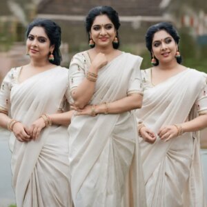 Syamantha Kiran Instagram - Georgious actress @syamantha.kiran 
Makeup l& Hairdo @jeru_bridal_studioo 
Photography @xposurestudio.in @portraiturebyrk 
Blouse @stitch_vyshnavee_sarath 
Jewellery @hiranmayi_chennai