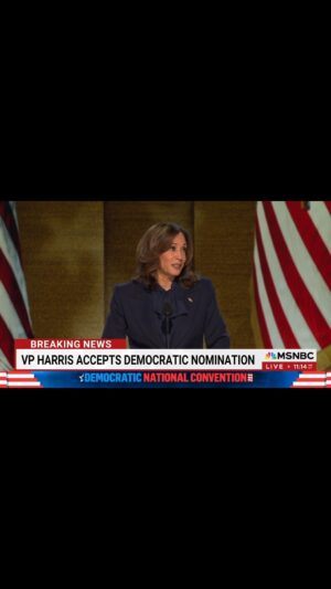 Symone Sanders Instagram - “Kamala Harris had on a blue suit honey - monochrome - because she’s still at work” 

VP Harris made history Thursday night and everything about her acceptance speech - even  the suit she was wearing - tells us she understands there is still work to be done.