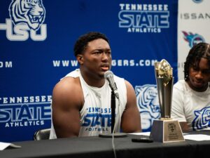 Tamara 'Taj' Johnson-George Instagram - I wish I could say he got it from his Daddy, but I never used my athletic abilities, so I gave them to my baby.  He’s welcome🦾😘🦾.

TSU 1-0!
TSU 41 - MVSU 21