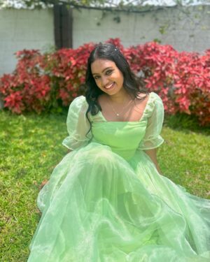 Tanvi Rao Instagram - 🧚🏼🧚🏼🧚🏼
Outfit by @inayadesignerstudio 🦚

#photo #gown #designer #keerthi #lakshmibaramma #tanvirao