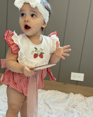 Tara Lipinski Instagram - You are our world Miss Georgie! 🍓 11 months! 

This song is spot on. I loved you before I even knew you. 
I thought about you every day for 5 years. What would you be like? How would it feel? I feel like I’ve known you for so long. But it’s better than I could have ever imagined. You are our lucky #7 embryo. It’s clear with your spirit and tenacity that you were never NOT coming. 

I can’t believe I get to live out these sweet moments with you, watching you grow and become your own person. I love that part. 

I’ll be your biggest cheerleader supporting you from the sidelines for forever and ever. 📣

#momanddaughter #baby #11monthsold #daughter #parenting #surrogacy