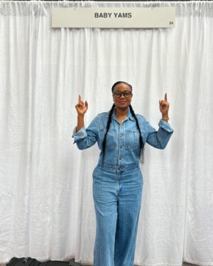 Tatyana Ali Instagram - The very first Baby Yams exhibition is happening right here at @blackmamasmatter #BMHC24, and I couldn’t be more excited! Swipe to see the before and after!