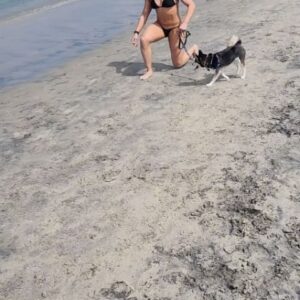 Theresa Serrano Instagram - Nothing like a beach workout with the pup! 🐶