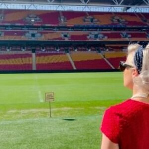 Toni Rossall Instagram - Look who’s arrived Down Under?!

Australia own All Elite Wrestling star Timeless Toni Storm checking out Suncorp Stadium ahead of the February 15th AEW Grand Slam Australia.

Will she dominate her hometown match and who will she face? 

🔗 secure Pre-Sale access this Friday via link in bio.

#aew #wrestling #teg #suncorpstadium
