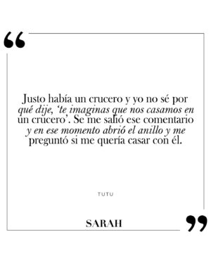Tutú Vidaurre Instagram - Hace algunos meses @tutuvidaurre contrajo matrimonio civil y se prepara para el religioso. En medio de la vorágine de las pruebas de vestido, los detalles de la fiesta (que durará tres días) y el próximo lanzamiento de la película Chica Rica de la que es parte; aceptó nuestra invitación a adelantar el gran día y vivir una fantasía de novia con diseño nacional.

“Él literalmente hizo todo lo que mis parejas anteriores nunca habían hecho. Sentí que tenía cero miedo al compromiso, a mostrar sus sentimientos. Me dijo que había reservado en dos restaurantes, fuimos a uno muy rico. Yo en ese momento no sentía que tenía un interés romántico en él, pero sentí que quería seguir conociéndolo”. #SARAH

Aros: Joyeria Aurus @aurusjoyeria
Vestido y guantes: Novias Vedelia Donoso @vedelia_donoso
Zapatos: Tienda Você @tiendavoce.cl
Fotografía: @fernando.fotografias
Styling: @pola_vial
Makeup: @pupi.beauty 
Hairstyle: @danifeerstyle
Extensiones: @extensionesrapunzzel
Dirección ejecutiva: @luisynilo
Estudio: @wehubcl

www.revistasarah.cl 🤍

#revistasarah #tutuvidaurre #bridal #editorial