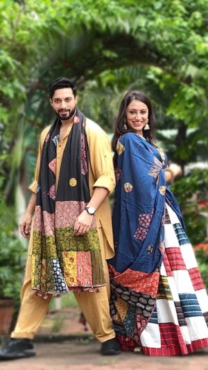 Vandana Lalwani Instagram - Festival Vibe is ON……!!!!!!
•
•
#salmanshaikh #vandanalalwani #brothersister #navratri #navratrispecial #indianactor #jhanak #adityakapoor 
Dupatta @dupattabazaar