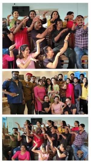 Veena Nair Instagram - Our skit team 
ullaspandalamofficial 
@anoopkrishnankrishnan 
@veenanair143 
@imbeena.antony 
@actress_nancy_nanu 
@nincy_xavier_official_ 
@_greeshma_greechu 
@brijith_bkv 
@_alin____joseperera________ 
#comedyskit #asianettelivitionaward2024