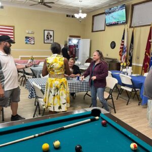 Winsome Earle-Sears Instagram - Last night, driving back to Richmond, I spotted a VFW where folks were playing pool. Had to stop, go in, and thank them for their service—just like back in my Marine Corps days. Always great to connect with our veterans and see that camaraderie in action. Semper Fi!