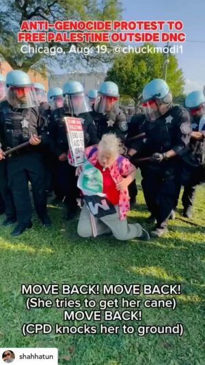 Yasmine Al Massri Instagram - Who is the uniform working for ?  Happy  #labordayweekend #america .. @shahhatun The Chicago Police’s treatment of an 80 yearold woman, knocking her to the ground, refusing to help her up or let her retrieve her cane, reveals a disturbing truth about the state of law enforcement. This incident not only reflects the dehumanizing mentality within the force but also signals the troubling future we face as such actions are funded and escalated by our political leaders. The lack of basic compassion and humanity, treating an elderly woman as if she were invisible, is something I cannot comprehend. 😓💔
Shame on you,  Chicago P O L I C E  Department! 

Feel free to share your thoughts! ✊✌️

🚨SHARE🚨 Please interact with the post to help us overcome censorship! 

Via: X chuckmodi1