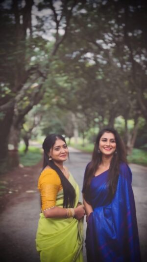 kruttika ravindra Instagram - “A decade of laughter, tears, and countless memories—cheers to 10 years of friendship!” @kruttikaa__official 

#trendingreels #trendingaudio #kruthikaravindra #gouthamijadav #friendship #decade