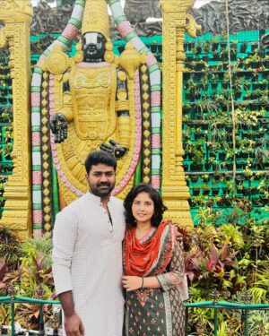 sathya sai krishnan Instagram - My all time fav place with fav person🤍

#temple #tirupathi #balajidharshan #ttd #perumal #bakthi #ttddevastanam #thirumala #swamy #sreevaari #couple #couplelife #couplegoals❤ #happy #familyhappy #enjoylife #traditional #culture #hindu #templevisit #thirumalathirupathidevasthanam #laddu #thirupathiladdu