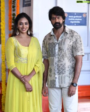 Kamakshi Bhaskarla Instagram - New beginnings ✨✨
#skylineproduction no.1
A journey towards beautiful collaborative work, I have been looking forward to, for a while now. @naveenchandra212 garu and @aruvimadhan_official garu and @vinothraja_dop garu very excited to work with you ! 
Thank you #bhaskar sir and @ramabbaraju garu and @chandoo.mondeti garu for your presence. 💙
. 
. 
. 
. 
. 
. 
. 
. 
. 
#newbeginnings #telugucinema #kamakshibhaskarla #naveenchandra #cinema #newproject #kalki #polimera3