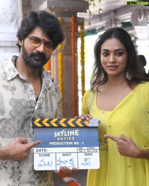 Kamakshi Bhaskarla Instagram - New beginnings ✨✨
#skylineproduction no.1
A journey towards beautiful collaborative work, I have been looking forward to, for a while now. @naveenchandra212 garu and @aruvimadhan_official garu and @vinothraja_dop garu very excited to work with you ! 
Thank you #bhaskar sir and @ramabbaraju garu and @chandoo.mondeti garu for your presence. 💙
. 
. 
. 
. 
. 
. 
. 
. 
. 
#newbeginnings #telugucinema #kamakshibhaskarla #naveenchandra #cinema #newproject #kalki #polimera3