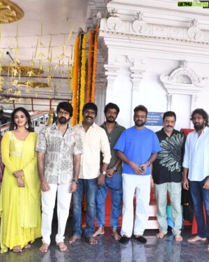 Kamakshi Bhaskarla Instagram - New beginnings ✨✨
#skylineproduction no.1
A journey towards beautiful collaborative work, I have been looking forward to, for a while now. @naveenchandra212 garu and @aruvimadhan_official garu and @vinothraja_dop garu very excited to work with you ! 
Thank you #bhaskar sir and @ramabbaraju garu and @chandoo.mondeti garu for your presence. 💙
. 
. 
. 
. 
. 
. 
. 
. 
. 
#newbeginnings #telugucinema #kamakshibhaskarla #naveenchandra #cinema #newproject #kalki #polimera3