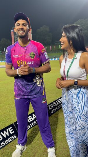 Akshaya Shetty Instagram - Match 13’s Player of the Match Dasun Shanaka is a proud captain as he lauds his side’s back-to-back match winning performances. 👊🏼

#T10League #CricketsFastestFormat #HearTheLionsRoar #LankaT10 #HBTvKB