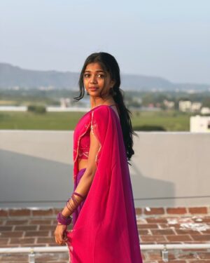 Amala Shaji Instagram - 💖 #amalashaji 
Saree 🌷 @hashtag.the.saree.store_