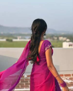 Amala Shaji Instagram - 💖 #amalashaji 
Saree 🌷 @hashtag.the.saree.store_