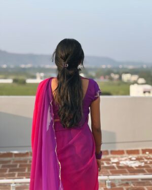 Amala Shaji Instagram - 💖 #amalashaji 
Saree 🌷 @hashtag.the.saree.store_