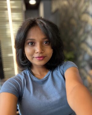 Amritha Shaji Instagram - Pretty for today 🎀🧿 #amrithashaji #haircutday