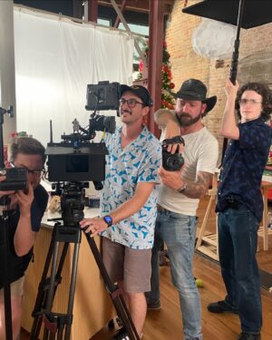 Ashley Newbrough Instagram - BTS part three of Unwrapping Christmas - Lily’s Destiny now streaming on @hallmarkplus ! 🎁🪐✨