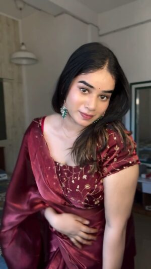 Athirarudhra Instagram - Saari ❤️ @darice_fashion 
#fyp #nofilter #trendingreels 🤍