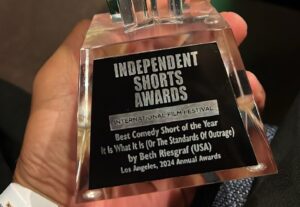 Beth Riesgraf Instagram - 🎉✨ What an incredible honor! Our film It Is What It Is has been awarded
 Best Comedy of the Year and 
Best Editing of the Year at the Annual Independent Short Awards! 🏆🎬 

We’re also thrilled to have received nominations for Best Director and Best Ensemble Cast! 

What an incredible journey this has been. Huge thanks to the @independentshortsawards for this recognition and congratulations to all the incredible nominees and fellow filmmakers! 

A special congratulations to our phenomenal cast and crew for their dedication and passion. And especially to my dream collaborator @realjonfletcher.

This is for all of us! 🙌❤️

#IndependentFilm #ShortFilm #BestComedy #BestEditing #ItIsWhatItIs #Awards #FilmmakingFamily #Grateful #Celebration @realjonfletcher @it_is_what_it_is_film