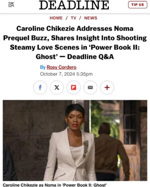 Caroline Chikezie Instagram - I’ll forever be grateful to you @courtneyakemp @50cent #BrettMahoney, @markcanton and @starz for allowing me to tag along and participate in this absolute beast of a show you created.
Thank you for being unrelenting in your quest to bring more boss roles for women, to the screen, and for trusting me as your ‘Noma’. It has truly been the ride of a lifetime.

To my stellar castmates who I now consider family, 
@woodythegreat,@therealmaryjblige, @methodmanofficial, @Sydneywinbush, @toyofficial, @thealixlapri, @lovelladamsgray, @giannivpaolo,@michaelealy, @ktshmoov, @therealgolden47, @sahrngaujah 
thank you for giving me the warmest reception when I joined the show in season 3.
A special shout out to our incredible number 1 @michaelraineyjr. Thank you for tolerating Noma’s shenanigans 🤣
I love you all for real 🔐❤️

To our amazing crew who worked tirelessly behind the scenes, from our directors and writers to the lighting and camera teams, set designers, wardrobe, hair &makeup, and everyone in between—you made magic happen every single day, thank you.

To all the supporters of the show, both online and in person, your love is felt and truly appreciated! Thank you for forgiving the sins of Noma 😂

And finally, a huge thank you to @socialrosy for this wonderful @deadline article that captured so much of this journey. I’m honored! 🙏🏾Click the link in my bio to read the full write-up! 📰✨ #Grateful #PowerBook2 #powerghost #Noma