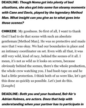 Caroline Chikezie Instagram - I’ll forever be grateful to you @courtneyakemp @50cent #BrettMahoney, @markcanton and @starz for allowing me to tag along and participate in this absolute beast of a show you created.
Thank you for being unrelenting in your quest to bring more boss roles for women, to the screen, and for trusting me as your ‘Noma’. It has truly been the ride of a lifetime.

To my stellar castmates who I now consider family, 
@woodythegreat,@therealmaryjblige, @methodmanofficial, @Sydneywinbush, @toyofficial, @thealixlapri, @lovelladamsgray, @giannivpaolo,@michaelealy, @ktshmoov, @therealgolden47, @sahrngaujah 
thank you for giving me the warmest reception when I joined the show in season 3.
A special shout out to our incredible number 1 @michaelraineyjr. Thank you for tolerating Noma’s shenanigans 🤣
I love you all for real 🔐❤️

To our amazing crew who worked tirelessly behind the scenes, from our directors and writers to the lighting and camera teams, set designers, wardrobe, hair &makeup, and everyone in between—you made magic happen every single day, thank you.

To all the supporters of the show, both online and in person, your love is felt and truly appreciated! Thank you for forgiving the sins of Noma 😂

And finally, a huge thank you to @socialrosy for this wonderful @deadline article that captured so much of this journey. I’m honored! 🙏🏾Click the link in my bio to read the full write-up! 📰✨ #Grateful #PowerBook2 #powerghost #Noma