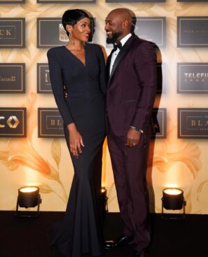 Caroline Chikezie Instagram - Hubby hosted the 3rd annual @legacyawardsca this weekend and absolutely killed it!
Beyond Proud 👑🖤

Big thanks to the award’s creators @shamieranderson and @tdotsteph for an incredible evening celebrating excellence in our community 🖤

Dress: @gretaconstantine 
Earrings: @scylaboyerjewelry  
Styled by: @christal.a.williams 
📸: @sarah_delangel
📸:@ovia_reflex