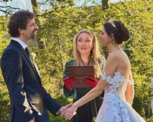 Clare Grant Instagram - Congratulations to @lisabertagna & @logan.hanna.sounds!!! What an honor it was to marry one of my oldest and dearest friends to a man who absolutely adores and cherishes her. Lisa, my love, my most magical friend, thank you for trusting me with this sacred duty. It was a magical winter dream- just like you. ✨