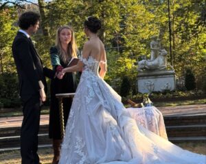 Clare Grant Instagram - Congratulations to @lisabertagna & @logan.hanna.sounds!!! What an honor it was to marry one of my oldest and dearest friends to a man who absolutely adores and cherishes her. Lisa, my love, my most magical friend, thank you for trusting me with this sacred duty. It was a magical winter dream- just like you. ✨